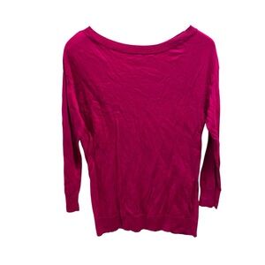 HALOGEN Hot Pink Cashmere Blend Sweater